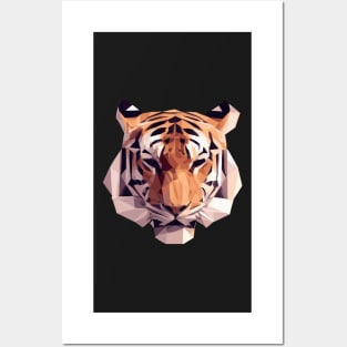 low poly tiger Posters and Art